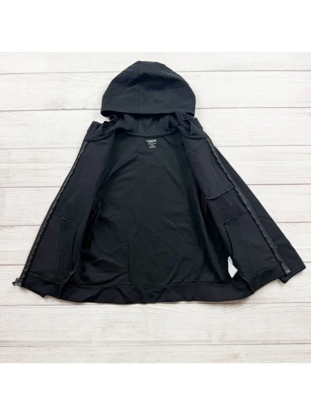 Old Navy Active Black Dynamic Fleece Full Zip Hoodie Jacket M 8